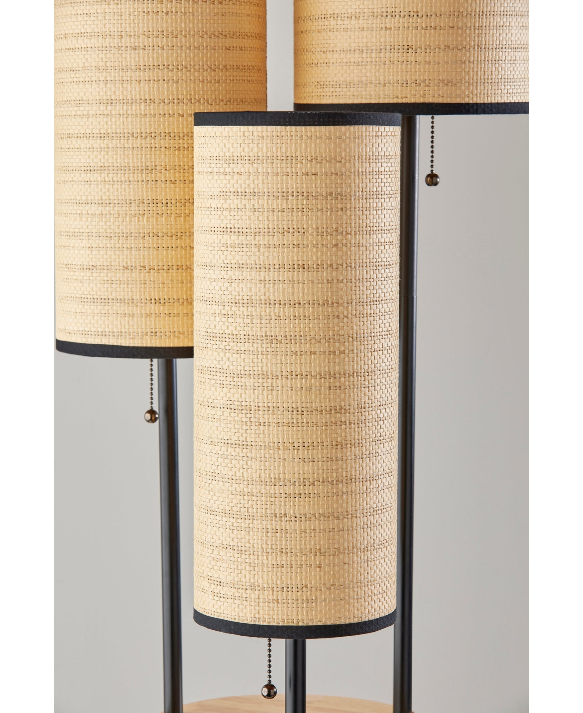 ADESSO 68.5" WOOD SHELVES TRIO FLOOR LAMP