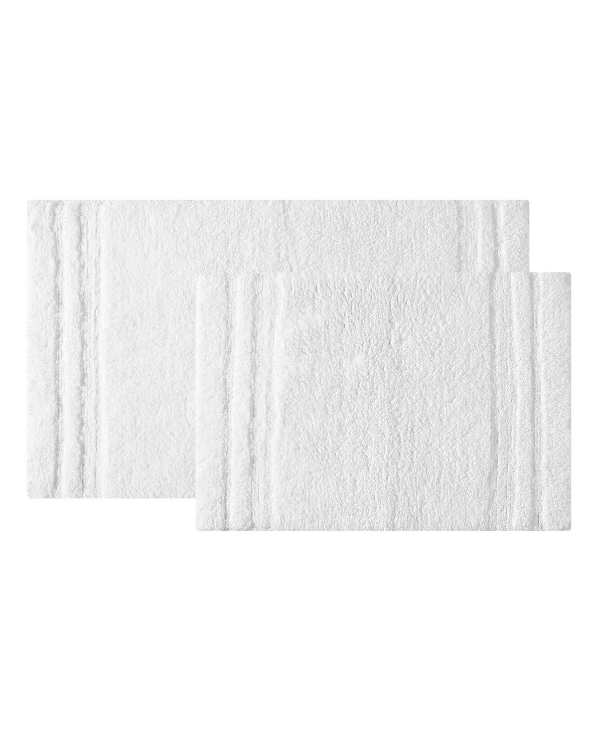 Shop Vera Wang Eden Solid Reversible 2 Piece Bath Rug Set In White