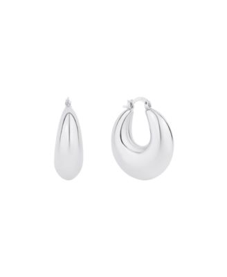 18K Gold Plated or Silver Plated Hoop Earring