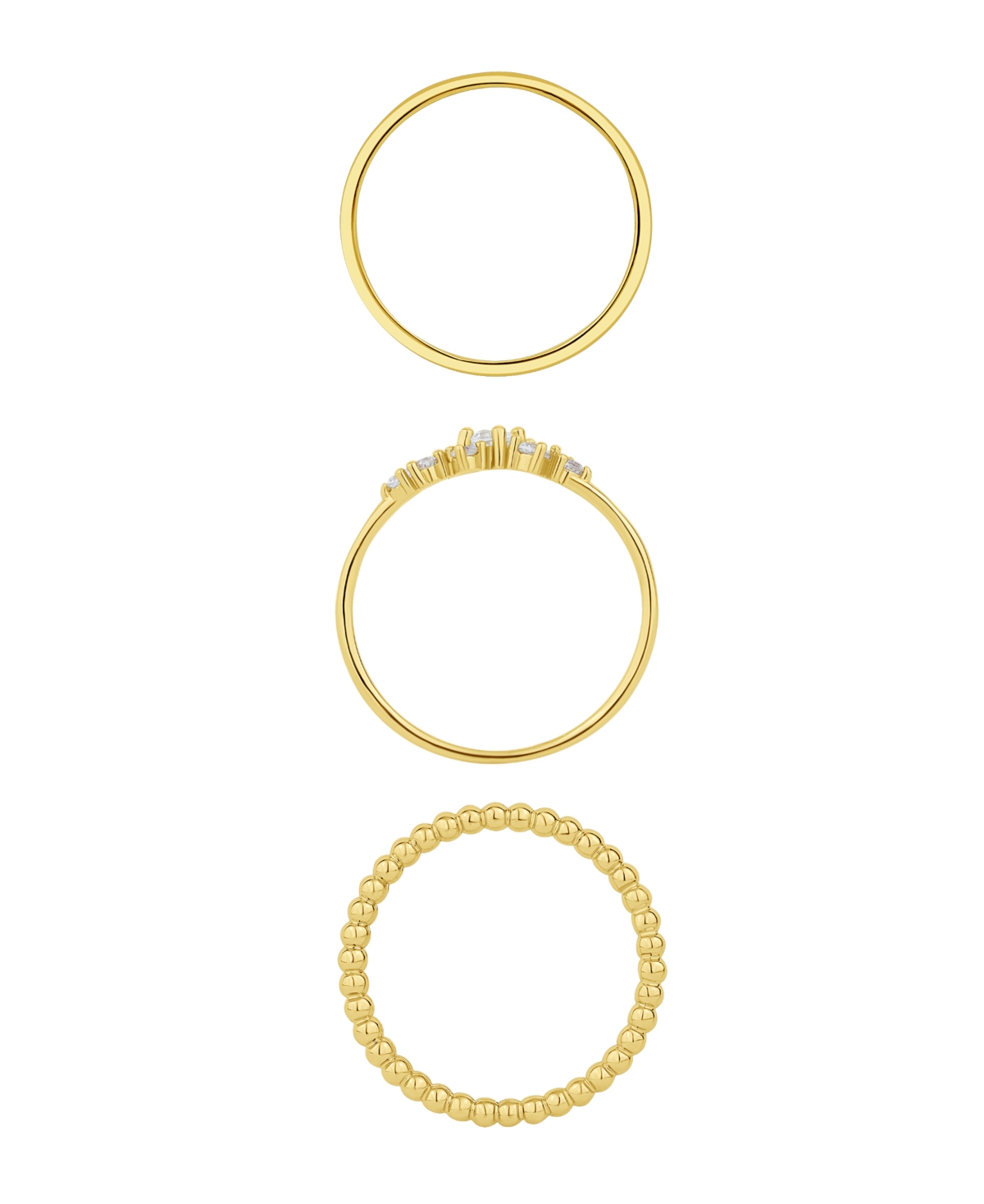 And Now This Cubic Zirconia Triple Stack Ring