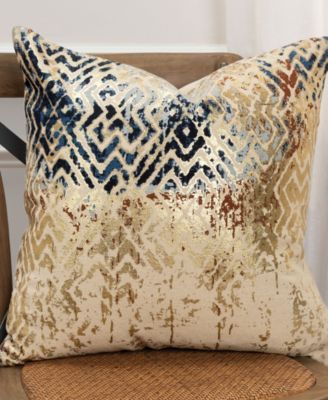 Geometric Polyester Filled Decorative Pillow, 20" x 20"