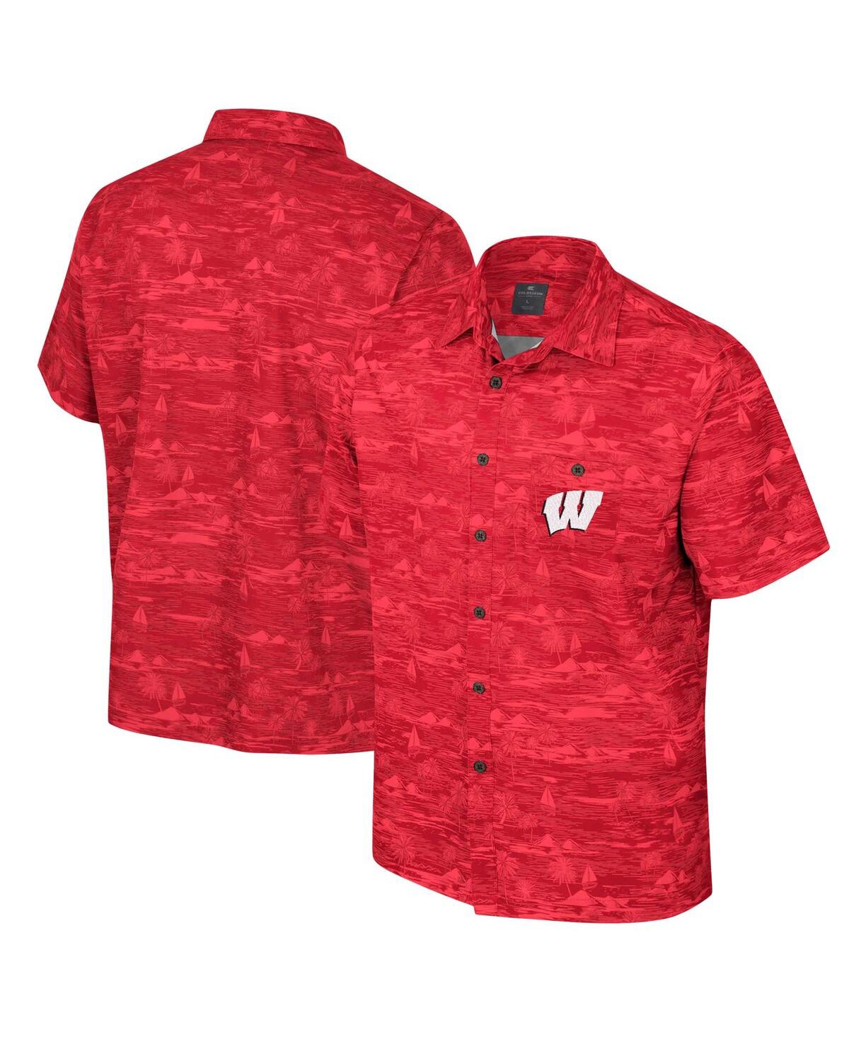 Men's Red Wisconsin Badgers Ozark Button-Up Shirt - Red