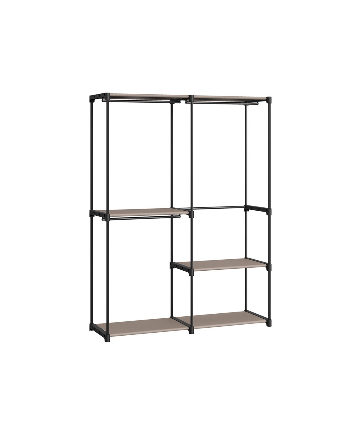 Portable Clothes Rack Freestanding For Bedroom - Brown