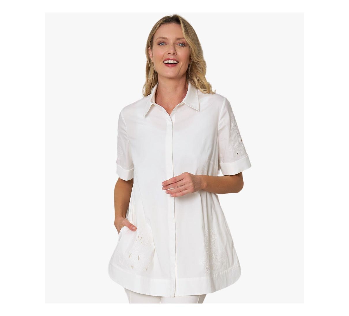 Stella Carakasi Women's Embroidered Hem Glamtastic Tunic