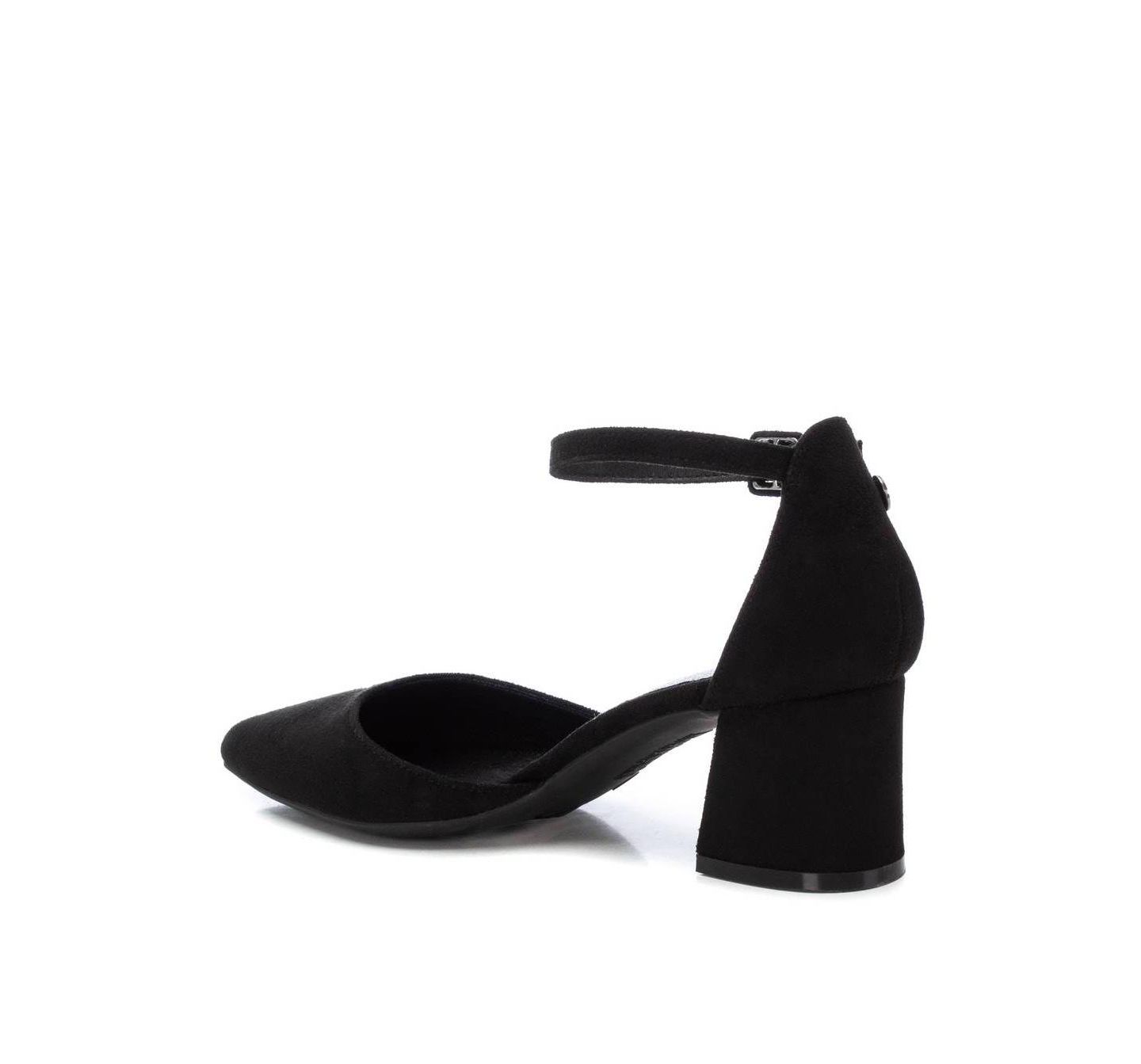 Женские туфли XTI Block Heel Ankle Strap Suede, цвет: Чёрный — фото 4