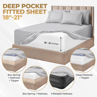 1000-TC Egyptian Cotton Extra Deep Pocket Sheet Set, King Size