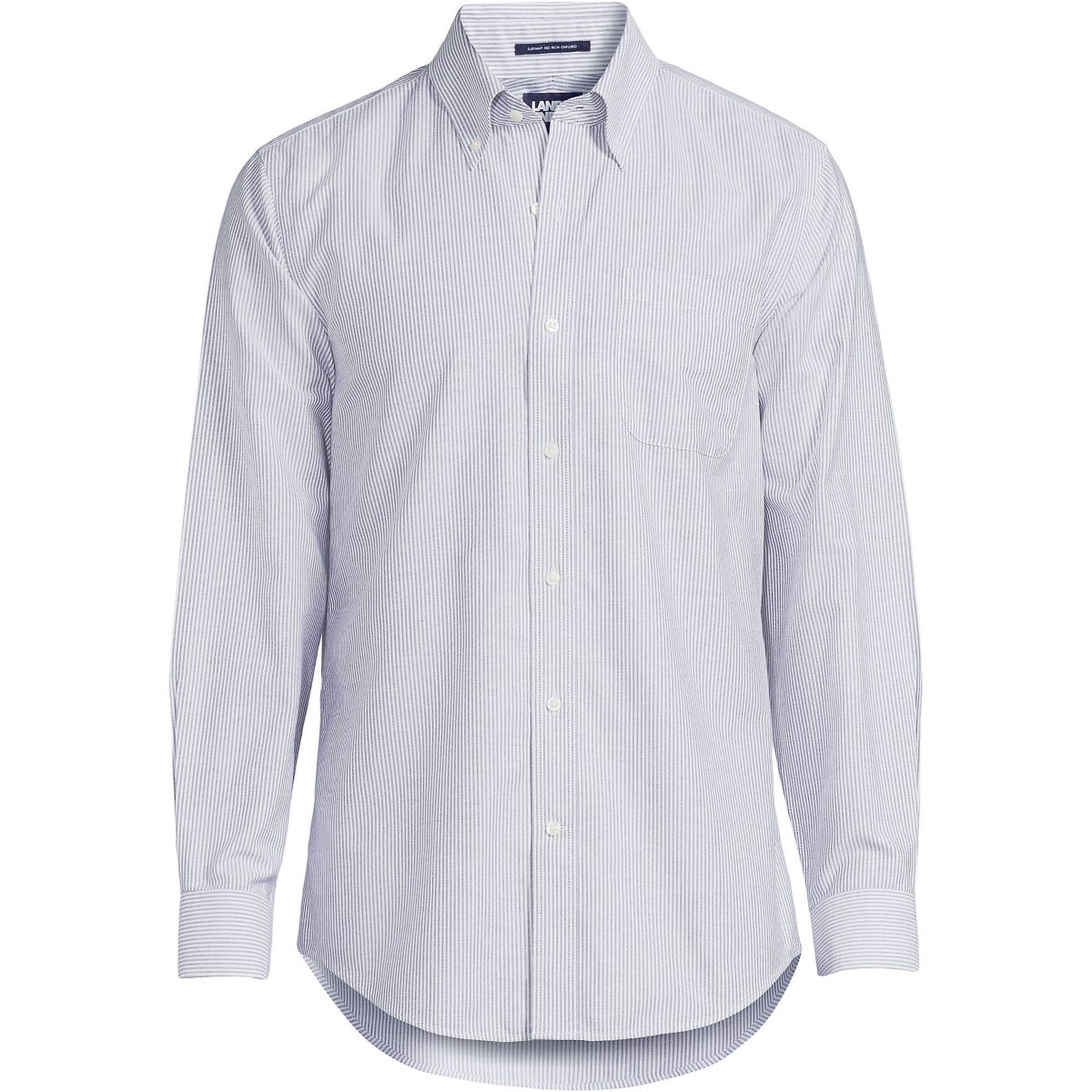 Lands' End Big & Tall Traditional Fit Pattern No Iron Supima Oxford Dress Shirt