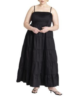 ELOQUII Plus Size Tiered Maxi Dress - Macy's