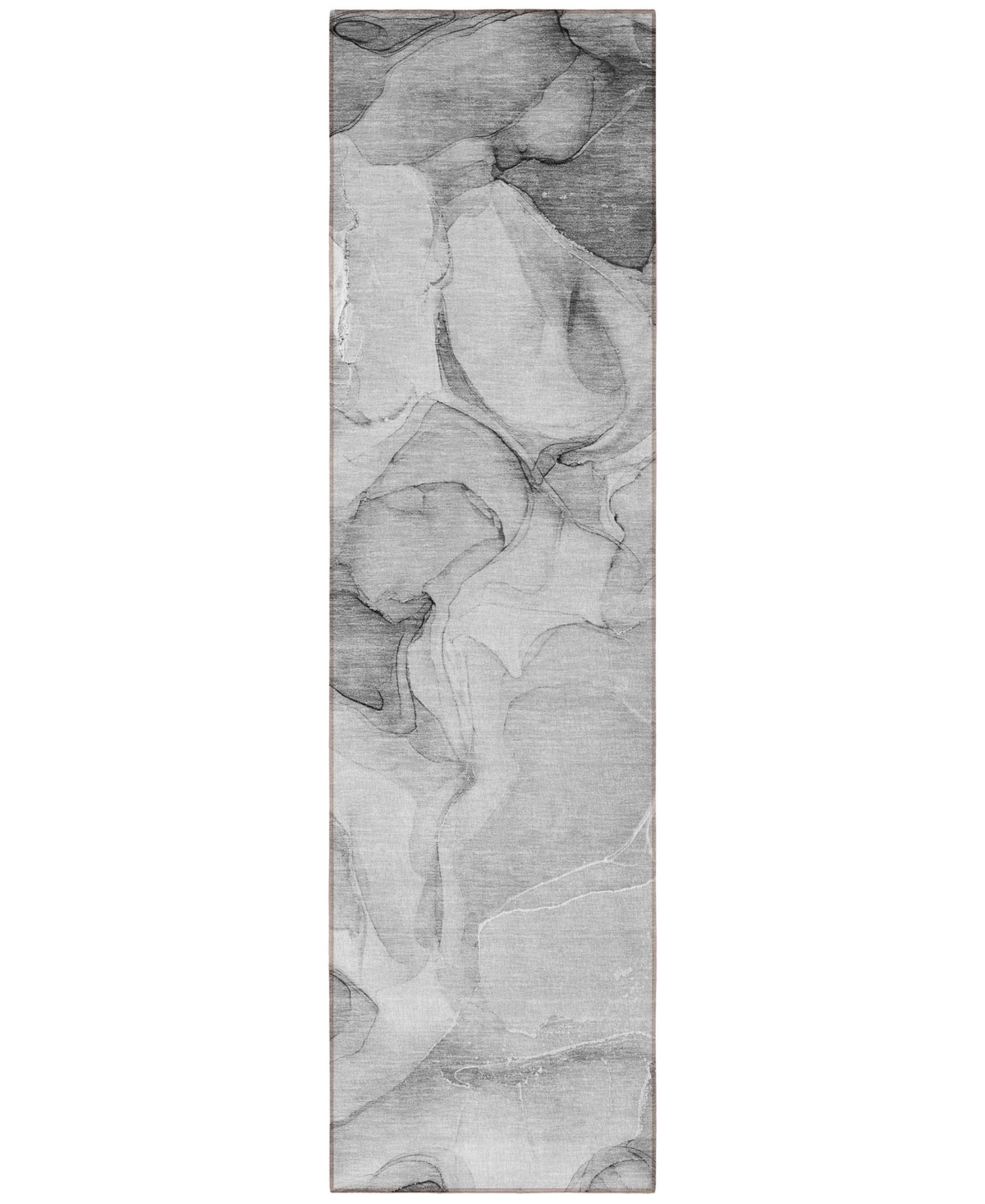 Addison Chantille Machine Washable Acn502 2'3x7'6 Runner Area Rug In Gray