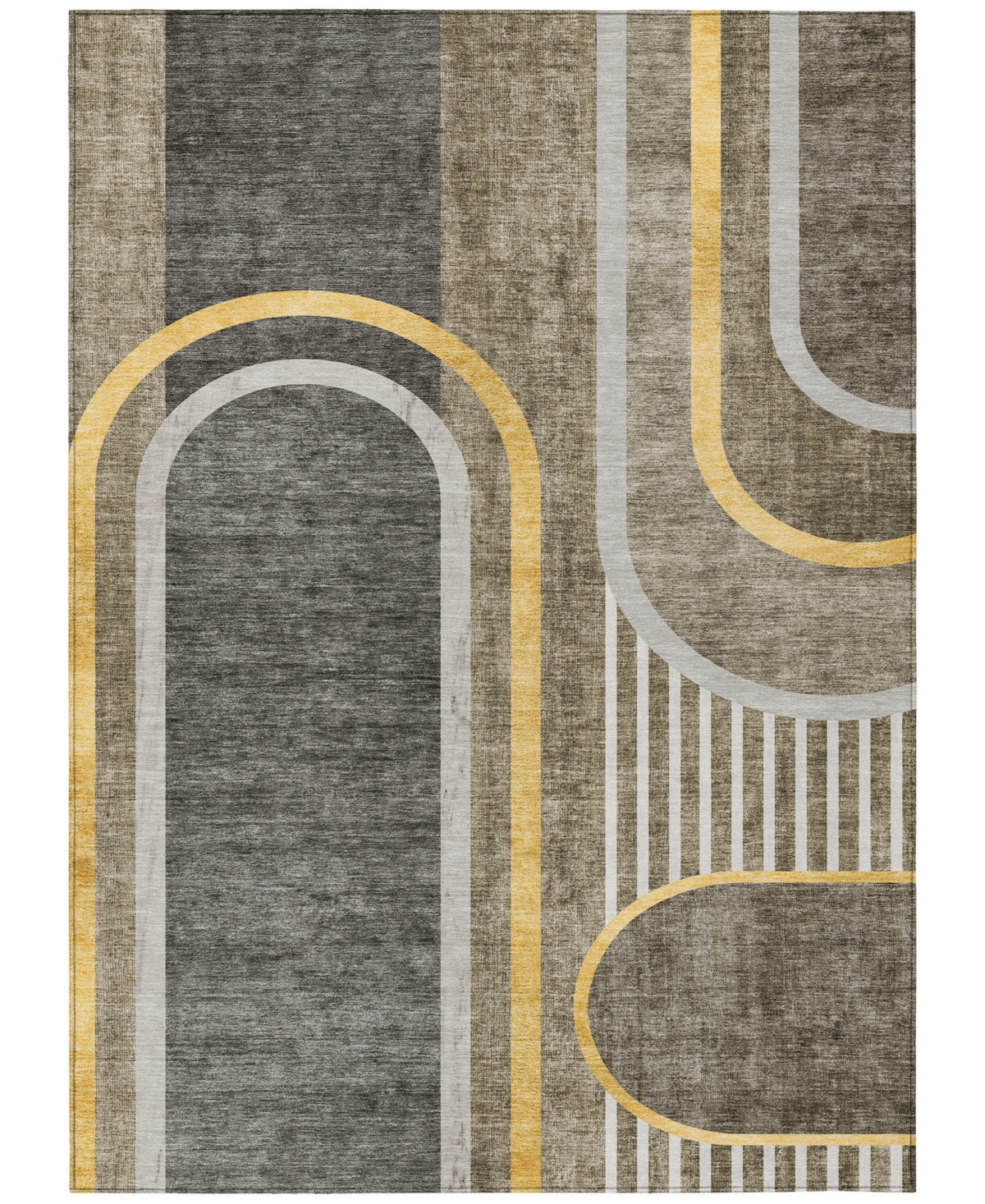 Addison Chantille Machine Washable Acn532 5'x7'6 Area Rug In Taupe