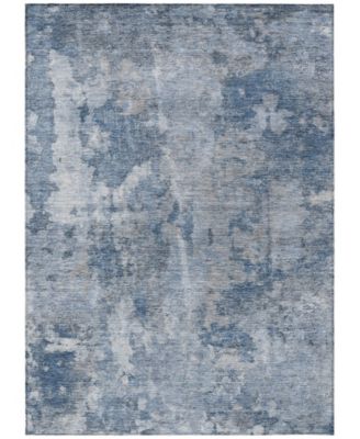 Shop Addison Chantille Machine Washable Acn573 Rug Collection In Blue