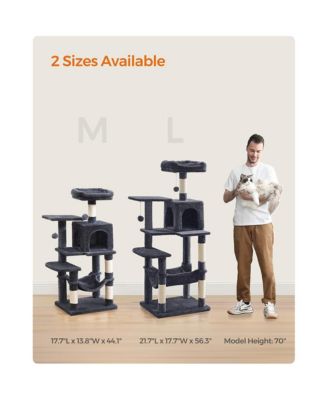 Cat Tree, Cat Tower, Cat Condo With Scratching Posts, Hammock, Plush Perch, Cat Activity Center