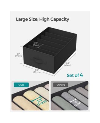 6-Grid Wardrobe Clothes Organizer for Neat and Space-Saving Storage