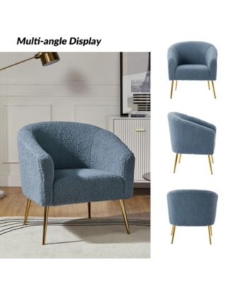 Connor Contemporary Polyester Accent Chair with Metal Legs