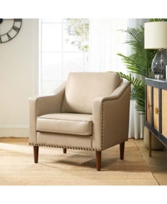 Karena Transitional Armchair with Nailhead Trims