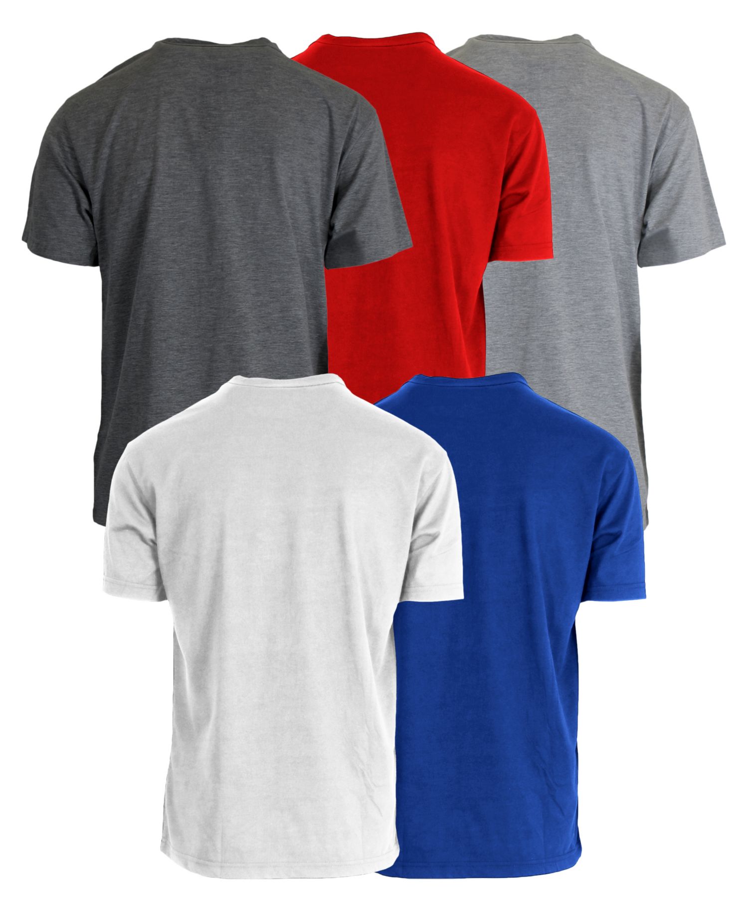 Men's Short Sleeve V-Neck Tee-5 Pack