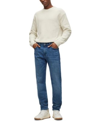 Men's Mid-Blue Comfort-Stretch Regular-Fit Jeans