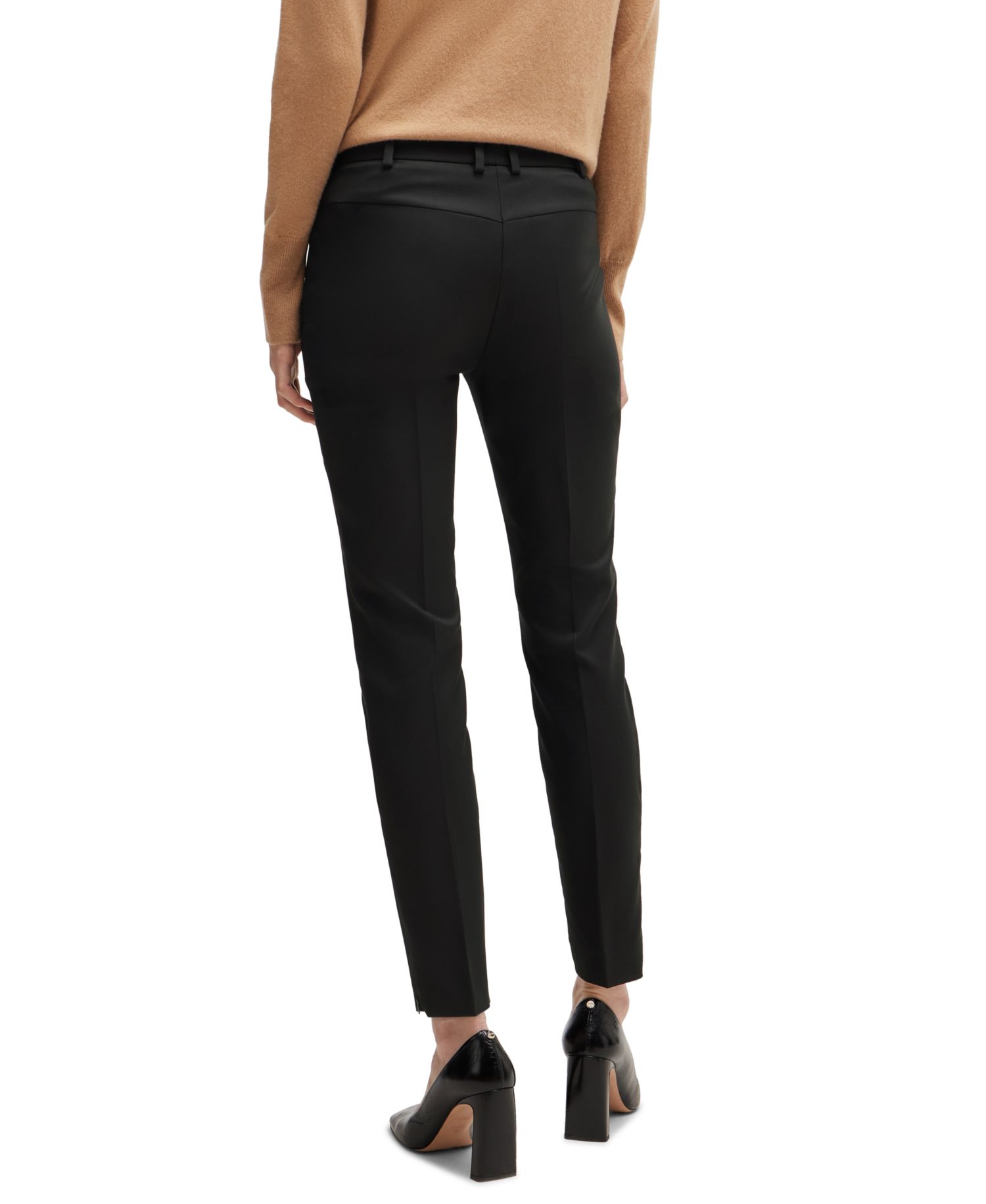 BOSS by Women's Cropped Slim-Fit pants