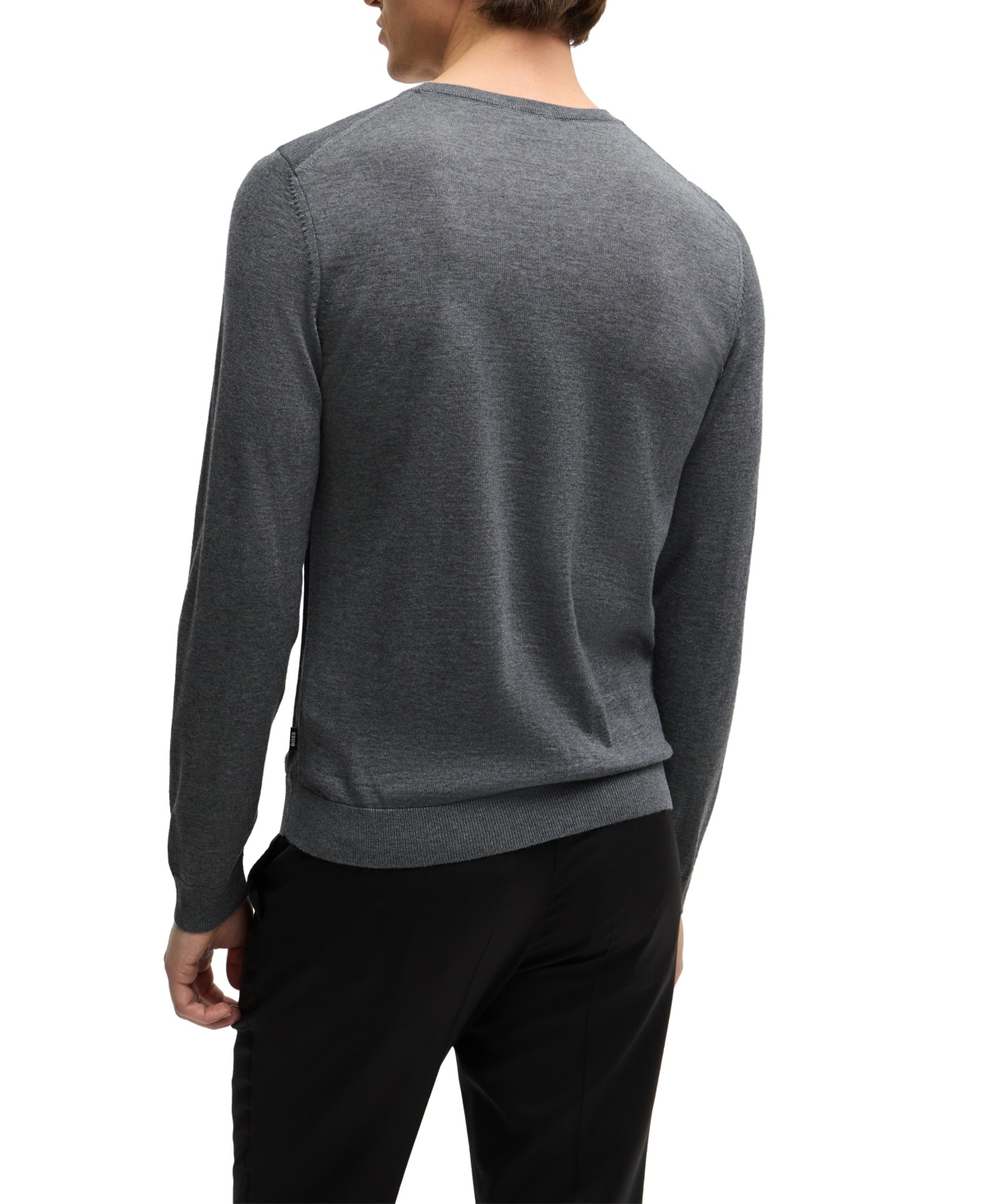 HUGO BOSS BOSS BY HUGO BOSS MEN'S SLIM-FIT MERINO WOOL SWEATER 