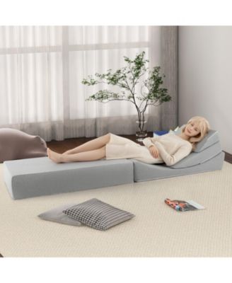 4-in-1 Convertible Folding Sofa Bed with High-Density Foam