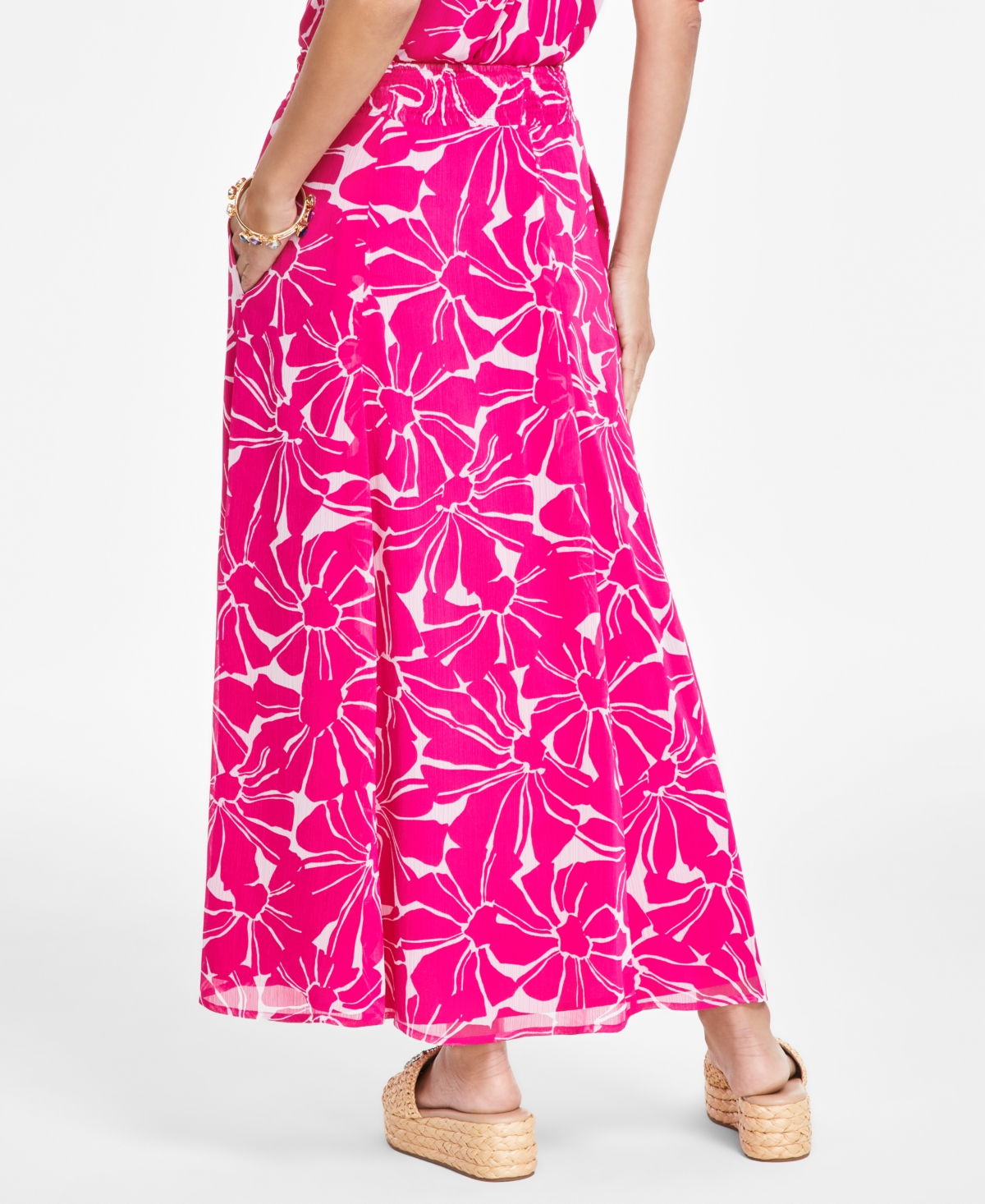 I.n.c. International Concepts Women's Floral-Print Pull-On Flared Maxi Skirt, Created for Macy's