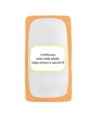 All-in-One Fitted Sheet & Waterproof Cover for 52" x 28" Crib Mattress (2-Pack)