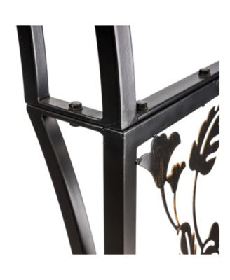 Metal Arched Hummingbird Garden Arbor