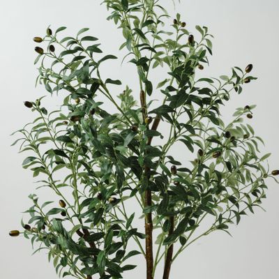 6ft Artificial Olive Tree with Woven Seagrass Plant Basket