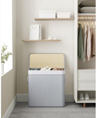 3-Section Laundry Hamper with Lid