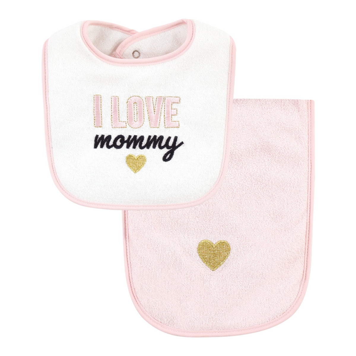 Hudson Baby Baby Girls Cotton Terry Bib and Burp Cloth Set, Daddys Girl, One