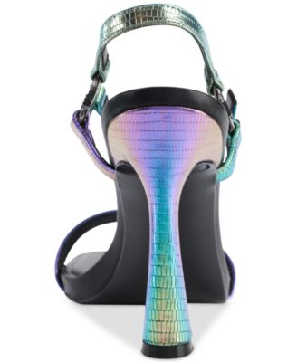 Cybil High-Heel Square-Toe Sandals