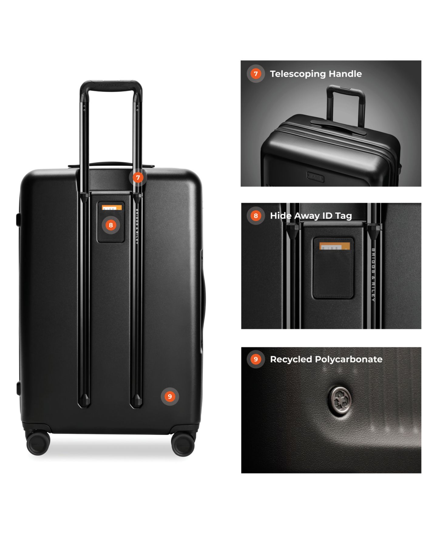 Чемодан Briggs & Riley Sympatico 3.0 Medium Expandable Spinner, цвет: Чёрный — фото 6