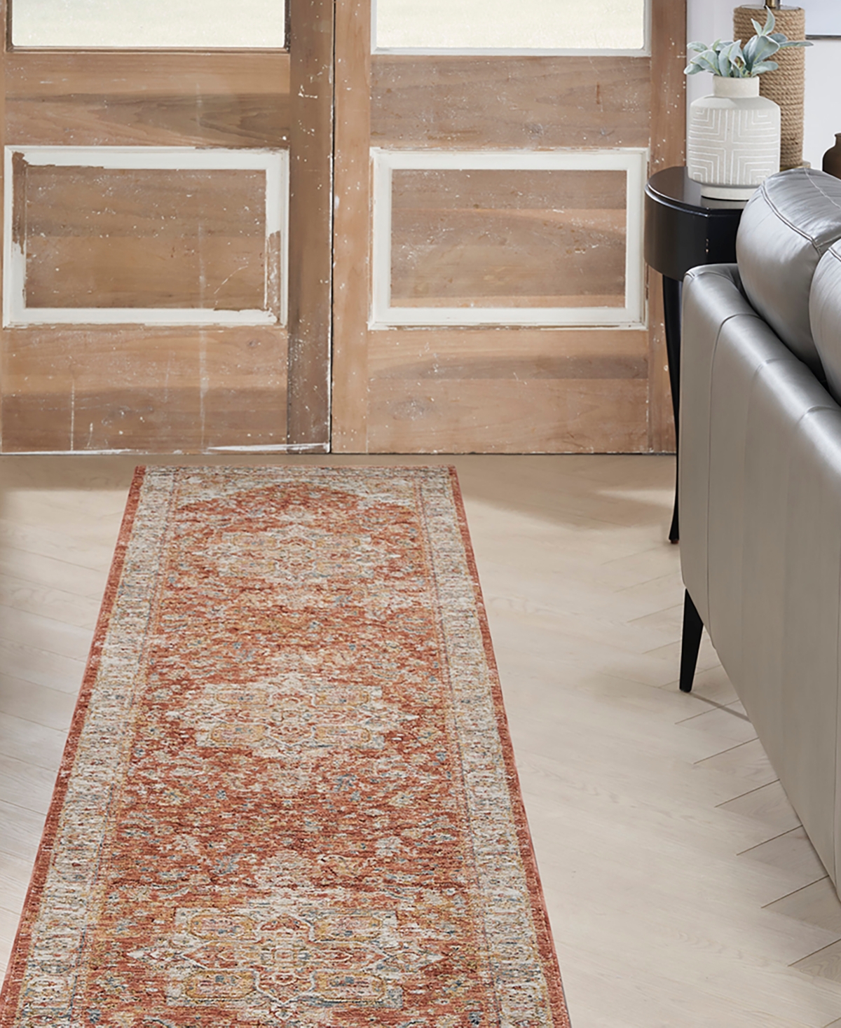 Km Home Sahar Shr06 2'3x10'2 Runner Area Rug In Ivory