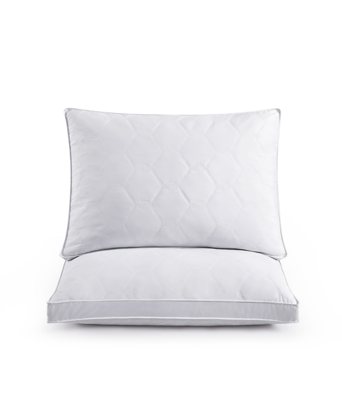 Unikome Medium Density Goose Feather Gusset 2-pack Pillows, King In White