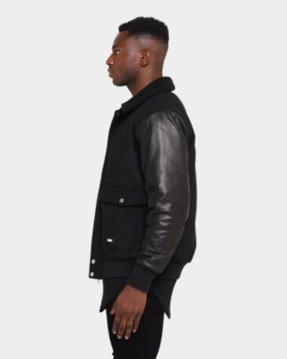 Mens Maverik Faux Sherpa Leather Jacket