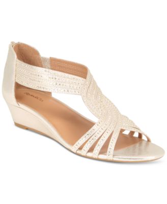 Women's Ginifur Embellished Strappy Wedge Sandals, Created for Macy's