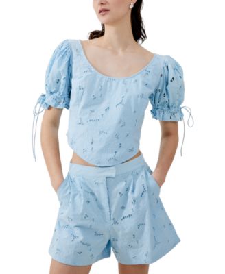 French Connection - Women's Rhodes Embroidered Cotton Shorts