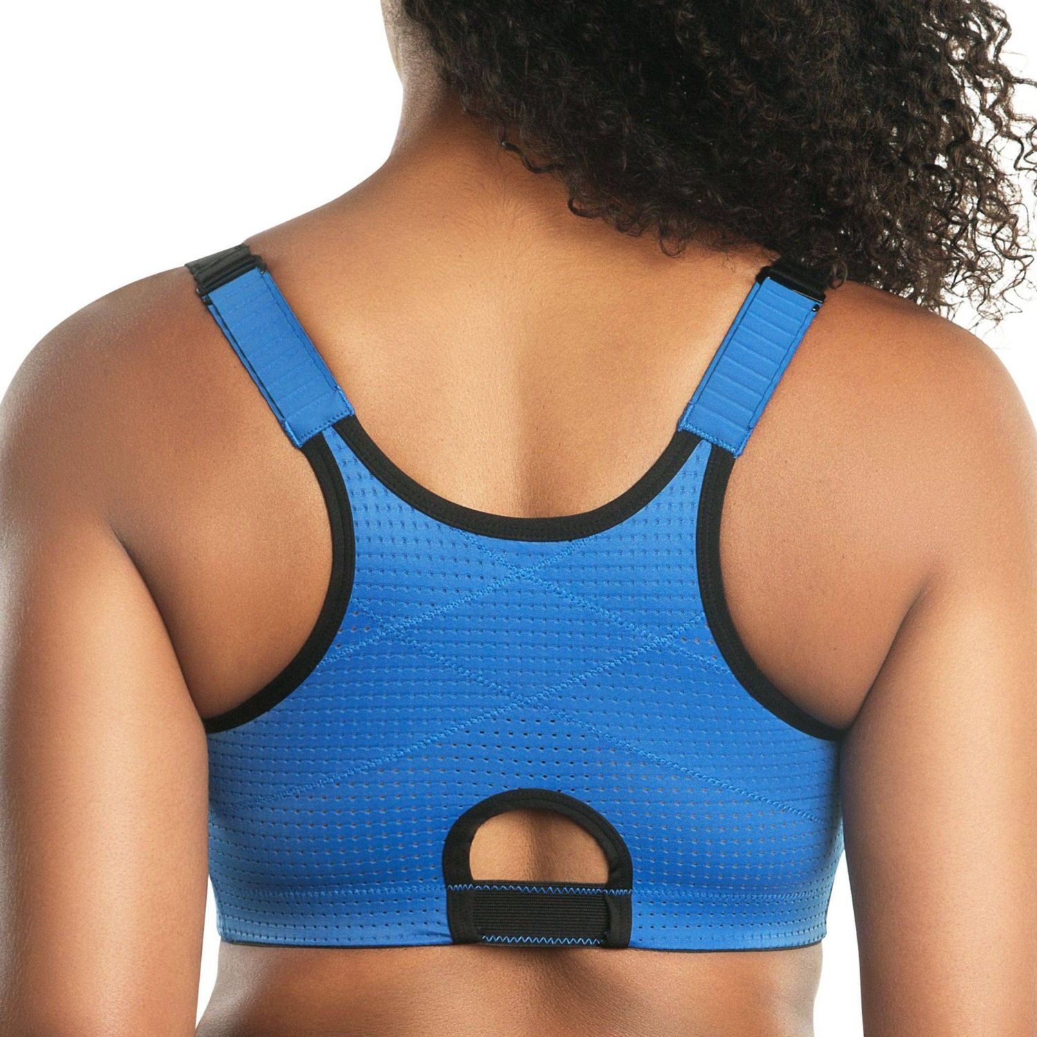 Plus Size Wave Wire-free Zip Front Sports Bra
