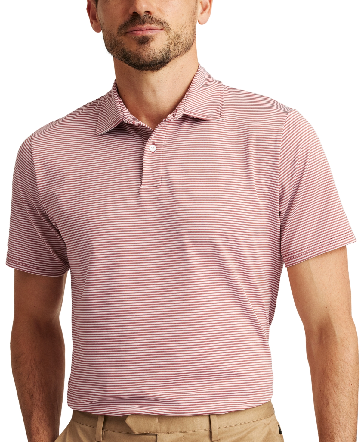 Men's Stripe Performance Golf Polo Shirt - Vermazza S