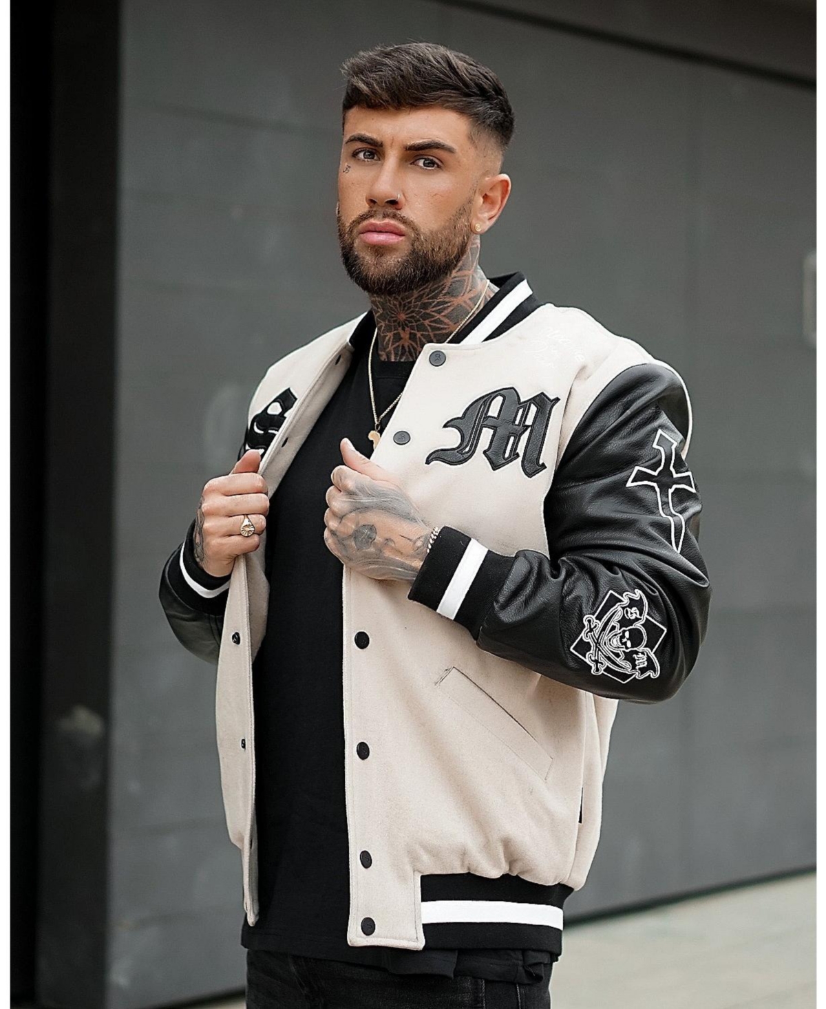 Saint Morta Mens Graveyard Varsity Jacket