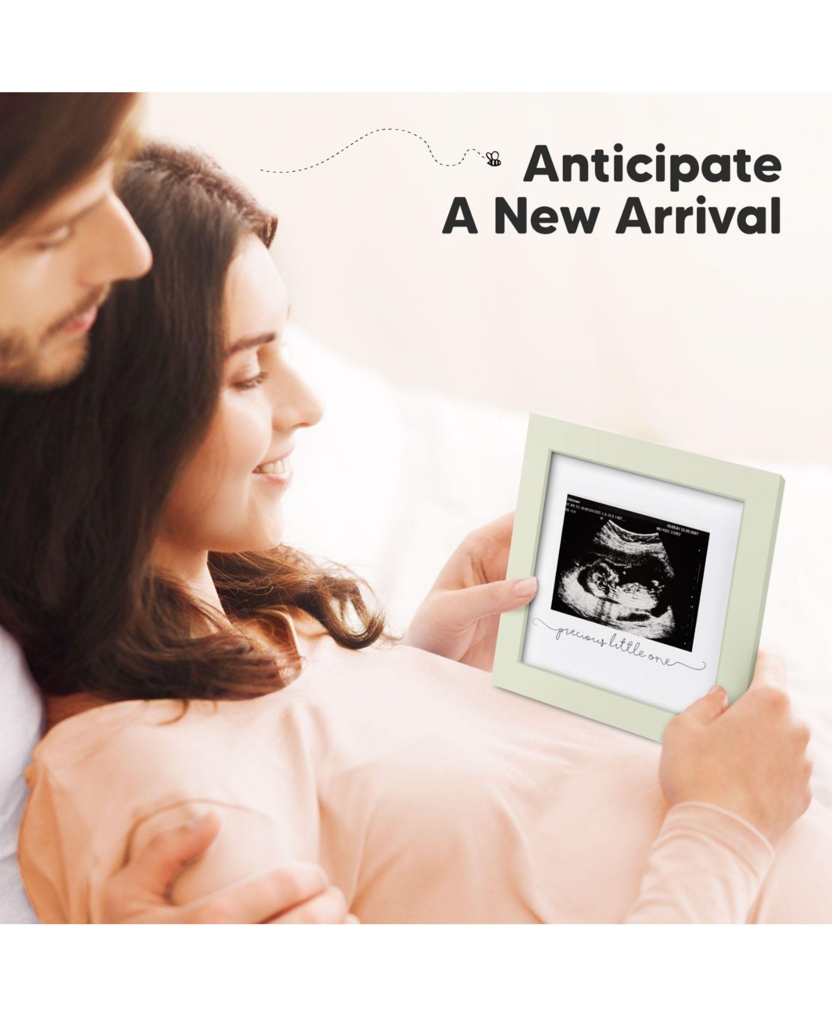 KeaBabies Solo Baby Sonogram Picture Frame, Modern Ultrasound Picture Frames, Pregnancy Announcements Sonogram Frame