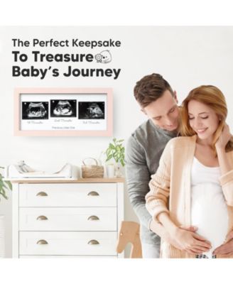 Trio Baby Sonogram Picture Frame, Baby Ultrasound Picture Frames for Baby Nursery, Mom to Be Gifts