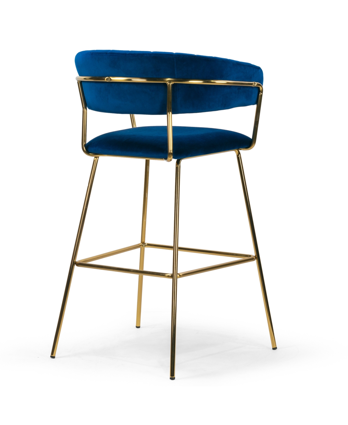 Shop Glamour Home 30" Anya Fabric, Metal Barstool, Set Of 2 In Blue