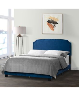 48.25" Arezo Fabric, Rubberwood Queen Bed