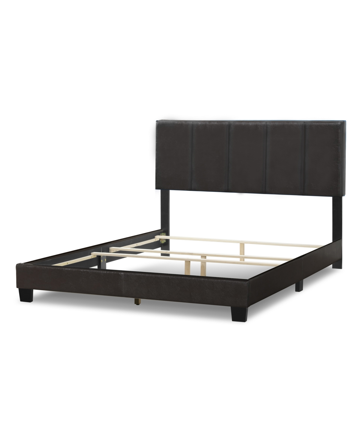 Glamour Home 46.5" Arty Polyester, Rubberwood Queen Bed In Brown