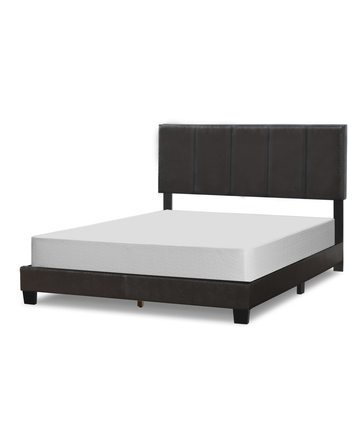 Glamour Home 46.5" Arty Polyester, Rubberwood Queen Bed In Brown