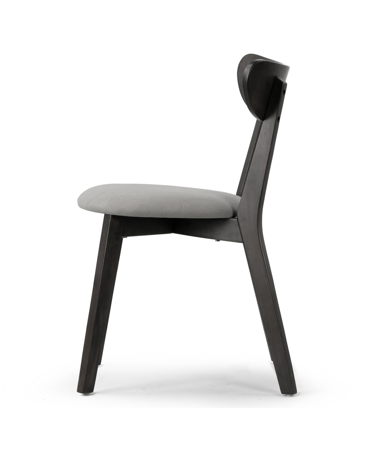 Glamour Home 31.5" Aspen Rubberwood, Fabric Dining Chair, Set Of 2 In Grey