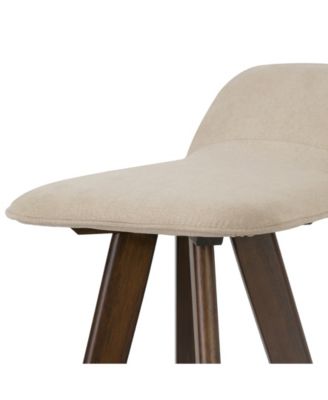 25.98" Asta Rubberwood, Fabric Counter Height Stool, Set of 2