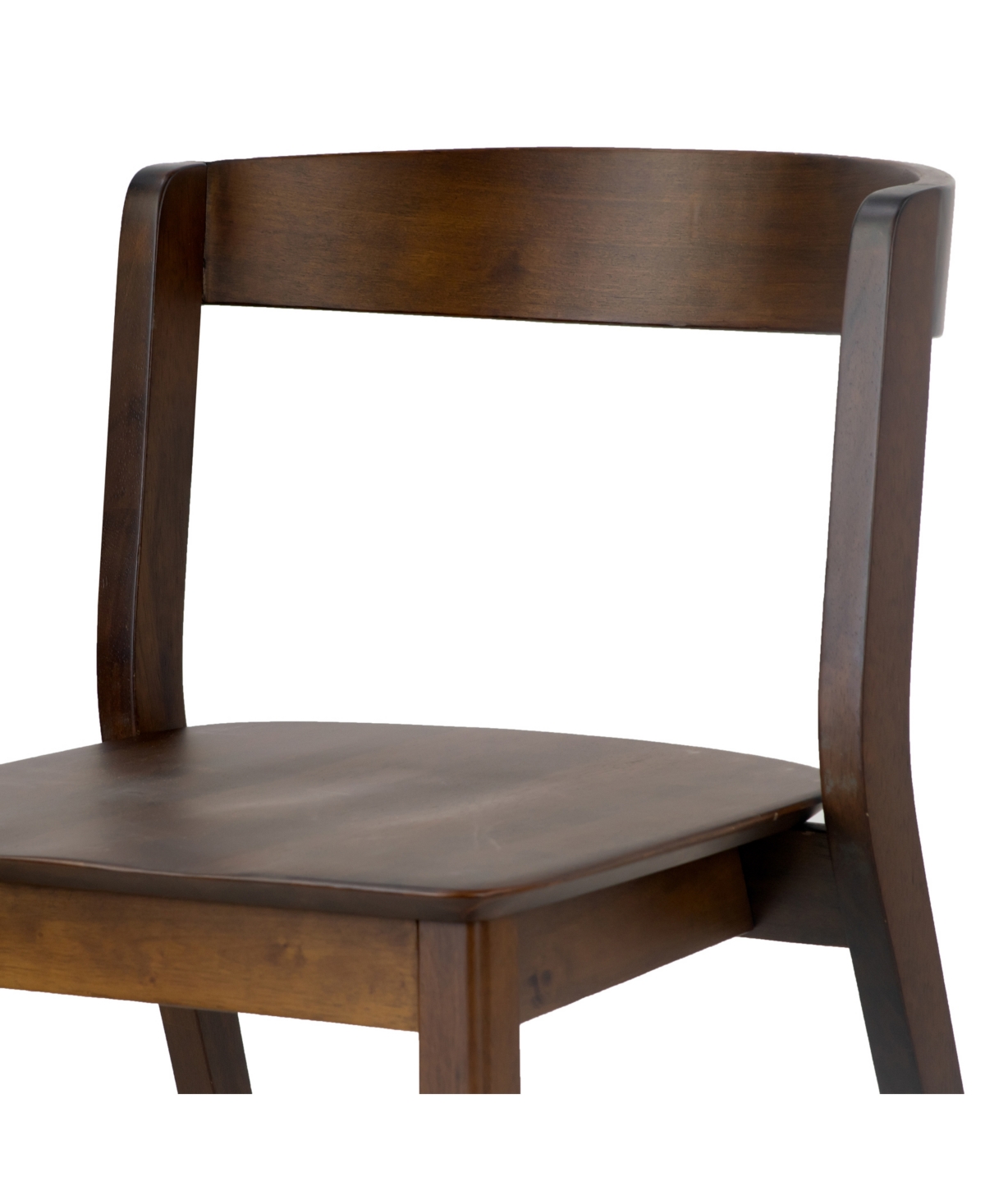 Shop Glamour Home 29.53" Astor Rubberwood Dining Chair, Set Of 2 In Dark Brown