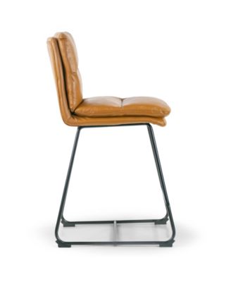 26.5" Aulani Iron, Polyester Counter Height Stool, Set of 2